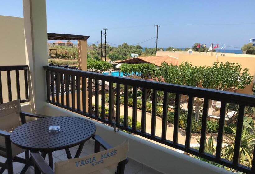 침실 1개 풀장 전망 아파트, Vagia Mare