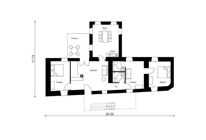 带2个卧室的套房, Naturhotel Die Maise