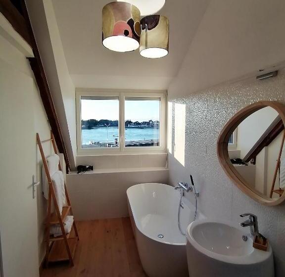 חדר משפחתי נוף לים, La Bulle D Etel, Chambres & Spa