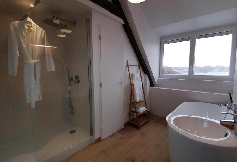 חדר משפחתי נוף לים, La Bulle D Etel, Chambres & Spa