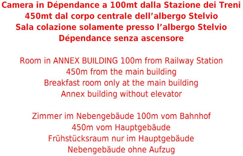 اتاق لوکس خانوادگی, Albergo Meuble Stelvio