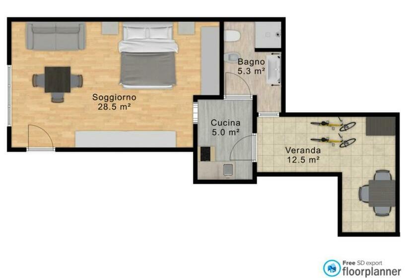 דירת חדר דלוקס, Vento Mare Apartments