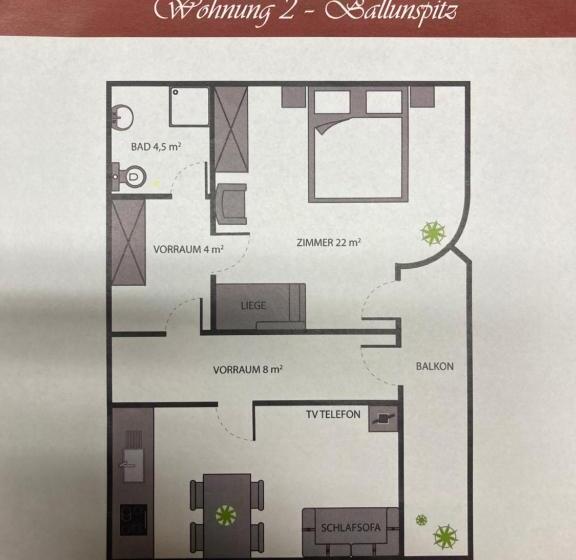 Апартаменты Superior 1 Спальня, Garni Apart Wallamotta Silvretta Card Premium Betrieb