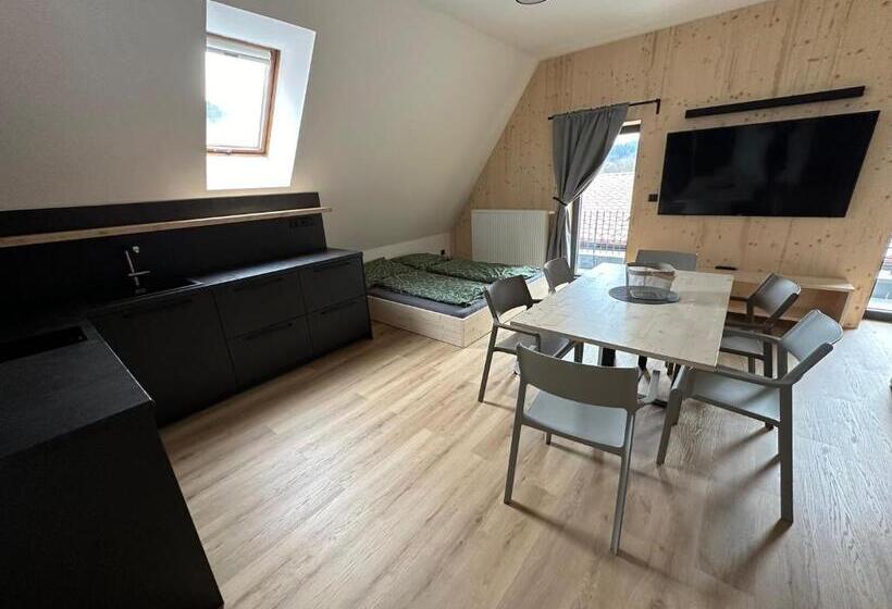 شقة ديلوكس غرفة واحدة, Penzion A Restaurace Pod Sjezdovkou