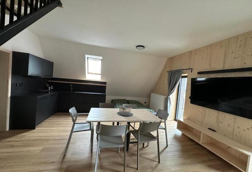 شقة ديلوكس غرفة واحدة, Penzion A Restaurace Pod Sjezdovkou