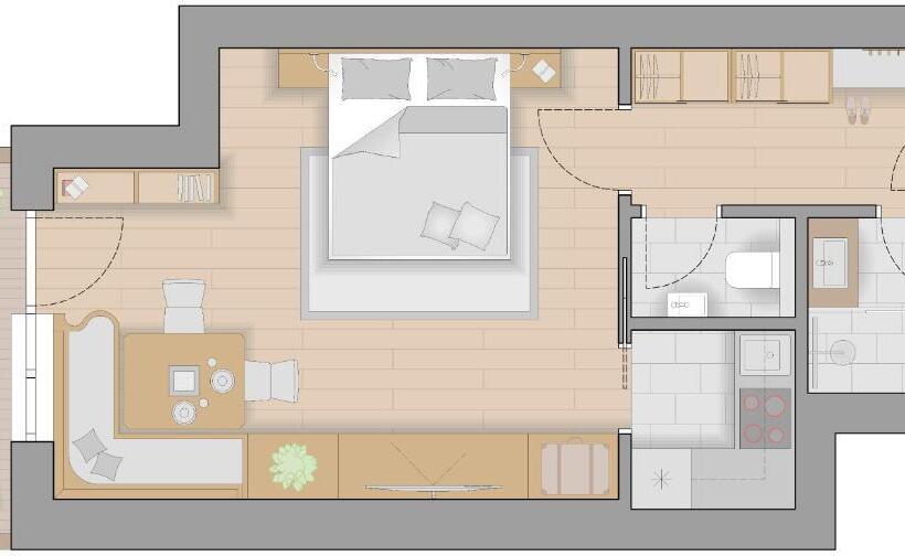 استودیو استاندارد با بالکن, Erbhof Hinterrain