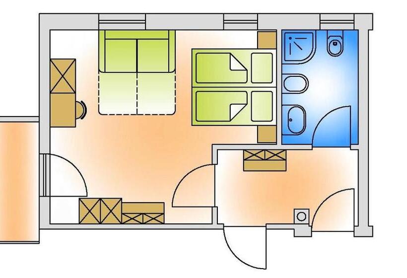 חדר סטנדרט עם מרפסת, Residence Hauserhof