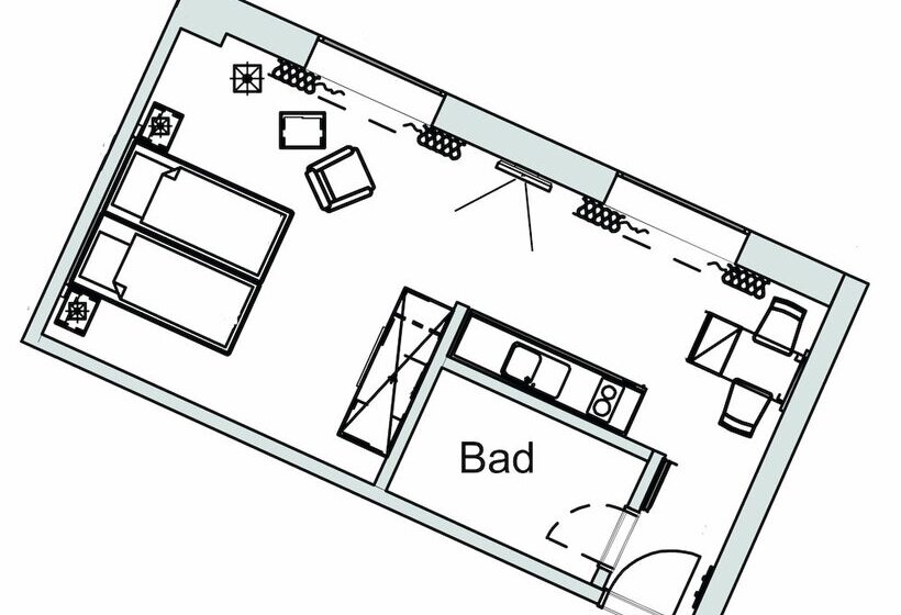 １ベッドルームのコンフォーとアパートメント, Apartmenthotel Kaiser Karl