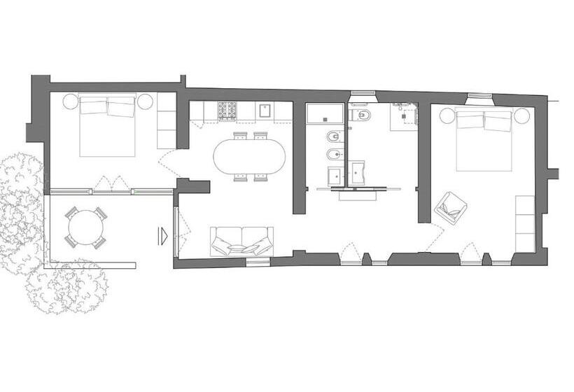 Executive-huoneisto 2 Makuuhuonetta, Tenuta Torre Rossa Farm & Apartments