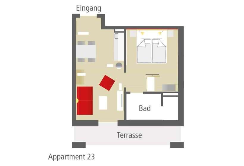 Апартаменты 1 Спальня Вид на Сад, Gasthauspension Hofmann