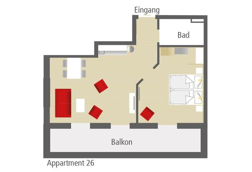 Апартаменты 1 Спальня Вид на Сад, Gasthauspension Hofmann