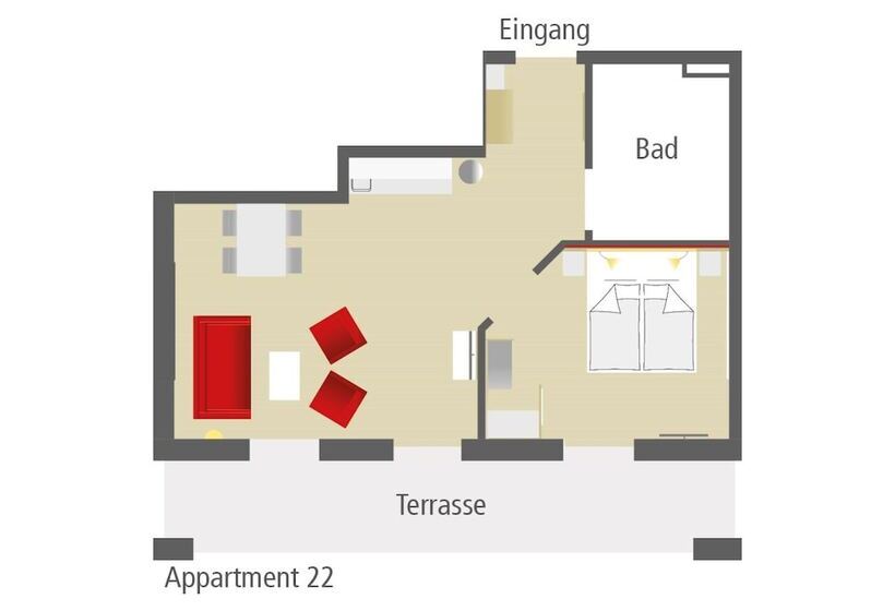 Апартаменты 1 Спальня Вид на Сад, Gasthauspension Hofmann
