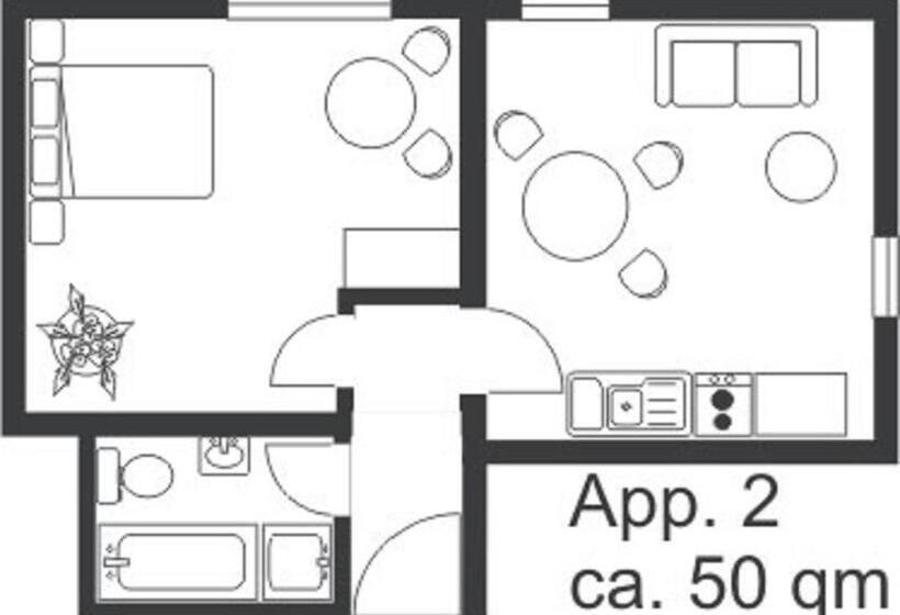 带1个卧室的公寓, Landhaus Am Forst