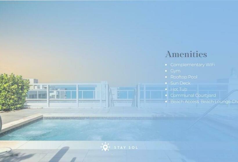 منزل غرفة نوم واحدة, Rooftop Pool   Hot Tub   Hollywood Beach Broad   Walk