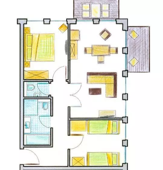 スイート（家族用）, Suite Hotel Binz Familienhotel Rügen Klimaneutral