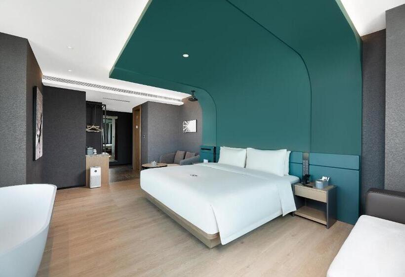 اتاق لوکس با تخت بزرگ, Atour S Hotel Lanzhou Convertion Exhibition Center