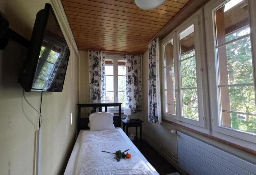 חדר סטנדרט חדר אמבטיה משותף, Alpenrose Hotel And Gardens