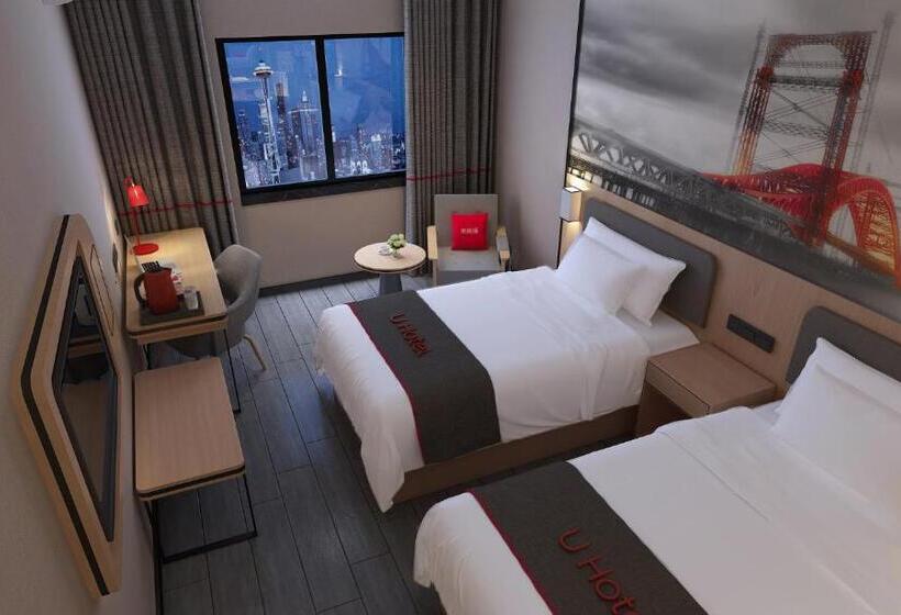 Семейный Номер, Thank Inn Chain Hotel Jiangsu Yangzhou Jiangdu District Longchuan Square