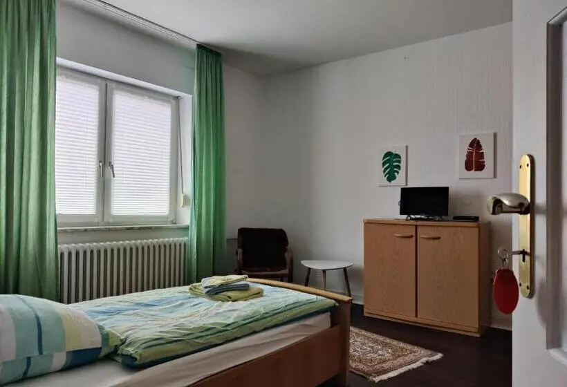 バスルーム共有のシングルスタンダード, Margaretes Gästehaus Am Rheinsteig Wanderer Radfahrer Familien Business Reisende Wlan Gratis