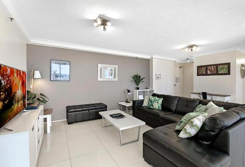 带2个卧室带海景的公寓, Surfers Century Oceanside Apartments