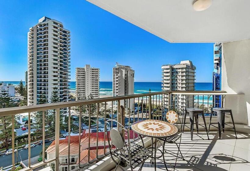 带2个卧室带海景的公寓, Surfers Century Oceanside Apartments