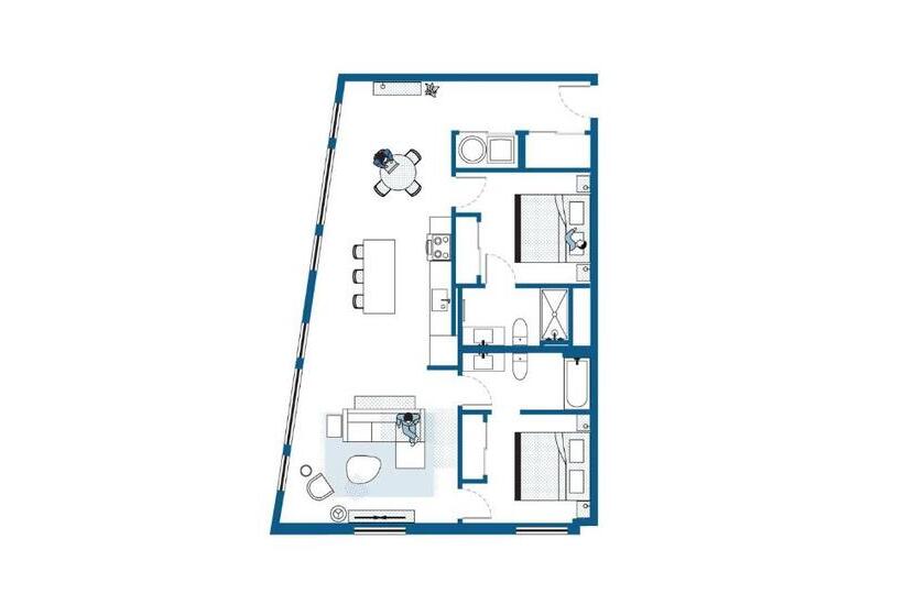 Апартаменты 2 Спальни, Roost Cleveland