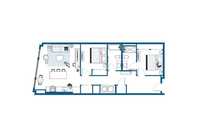 Апартаменты 2 Спальни, Roost Cleveland