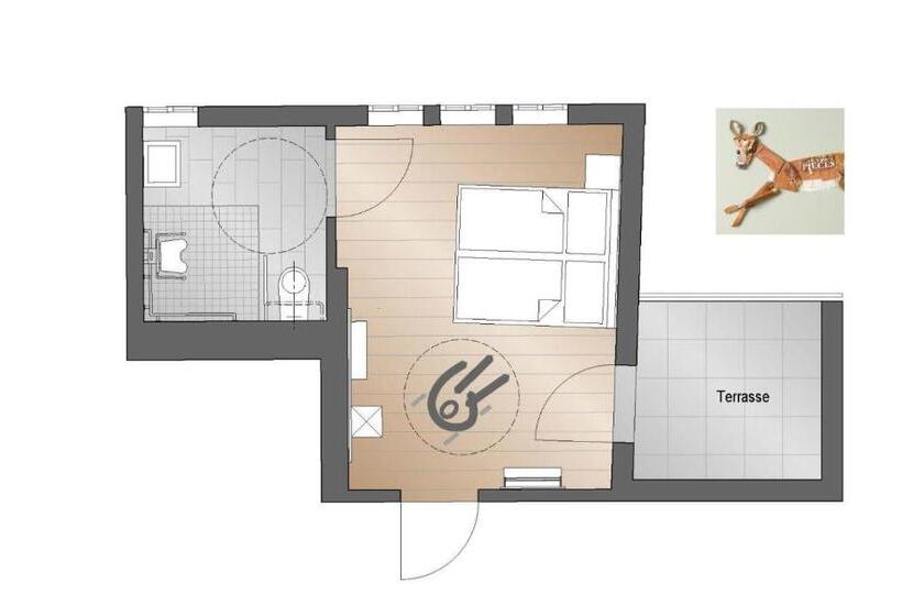 장애인을 위한 스탠다드 룸, 1601 Inklusionsunternehmen