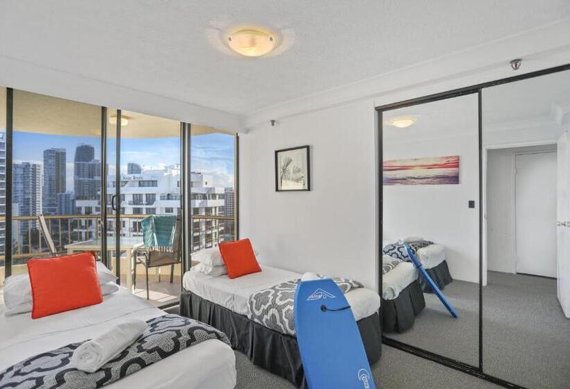 شقة غرفتين نوم إطلالة جانبية على البحر, Boulevard North Holiday Apartments