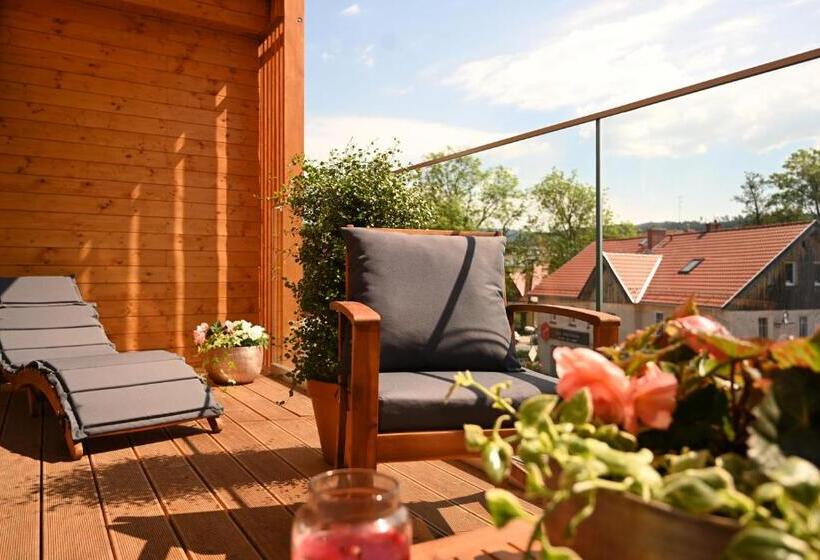 Апартаменты 1 Спальня, Apartamenty U Harrego Boutique Spa Z Klimatyzacja, Balkon, Sauna, Tężnia Parking