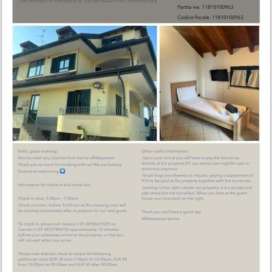 חדר סטנדרט, Affittacamere Karma