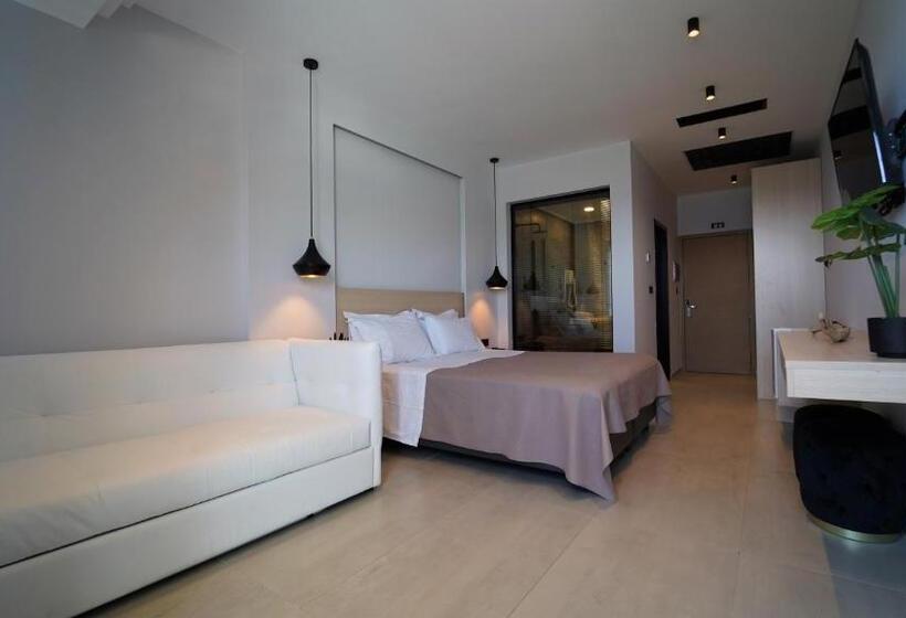 キングサイズベッドのスイートルーム, Enjoy Lichnos Bay Village, Camping, Hotel & Apartments