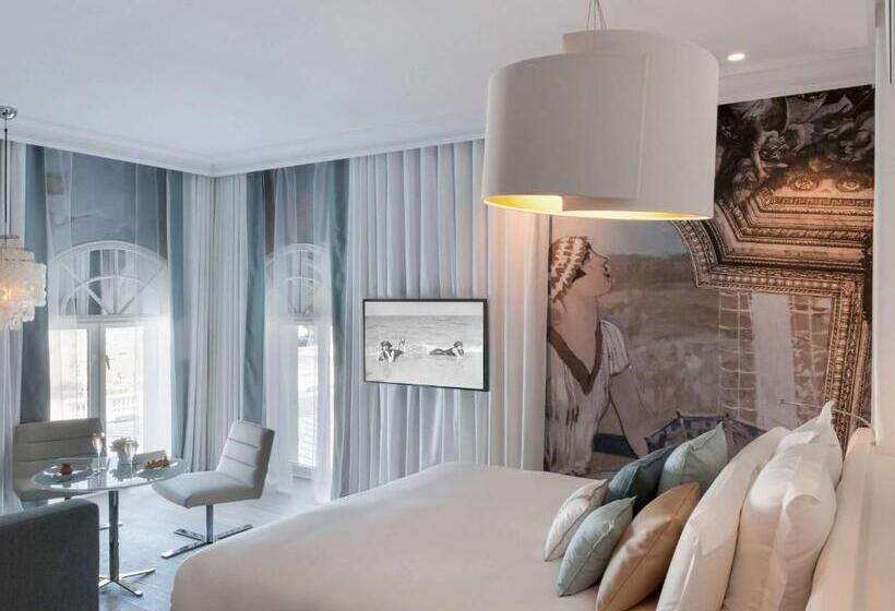 キングサイズベッドのデラックスルーム, Cures Marines Hotel & Spa Trouville   Mgallery Collection