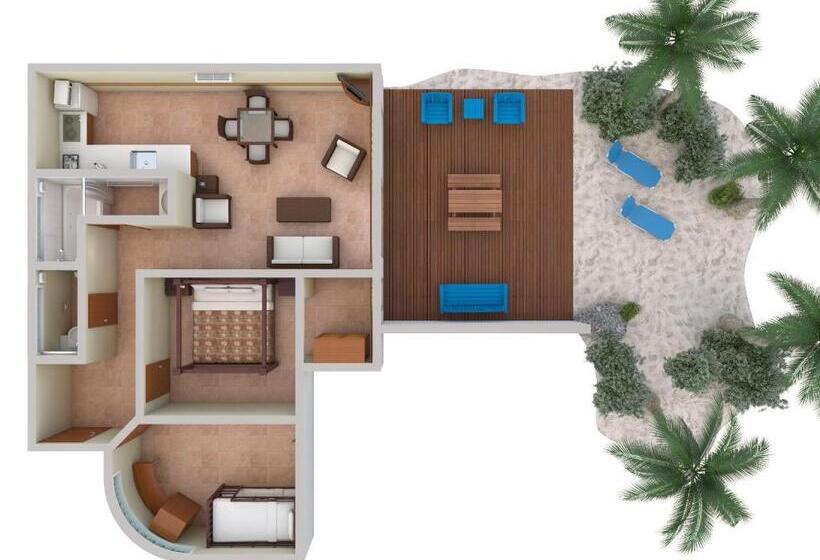 جناح غرفتين نوم, The Rarotongan Beach Resort & Lagoonarium