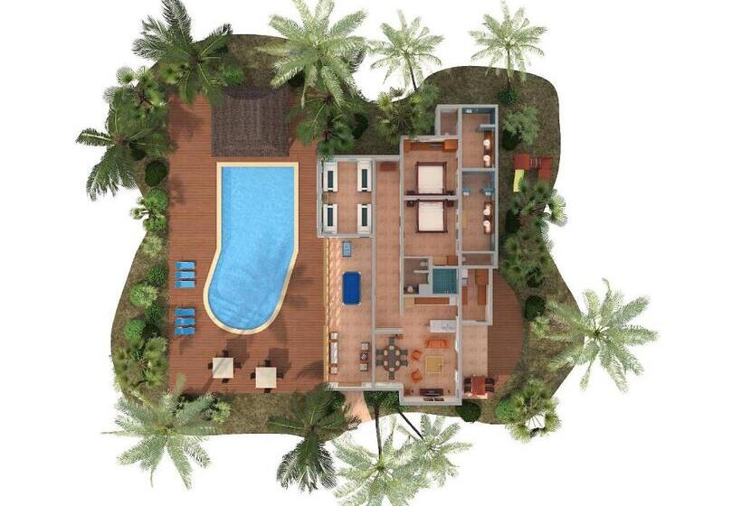 فيلا 3 غرف نوم مزودة بحمام سباحة, The Rarotongan Beach Resort & Lagoonarium