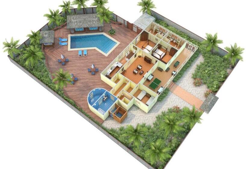 فيلا 3 غرف نوم مزودة بحمام سباحة, The Rarotongan Beach Resort & Lagoonarium