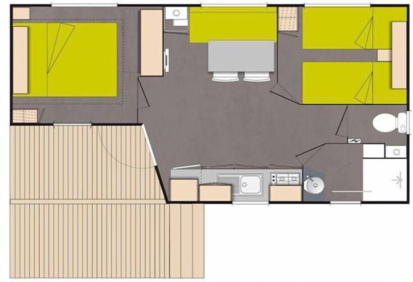 2ベッドルームハウス, E Canicce