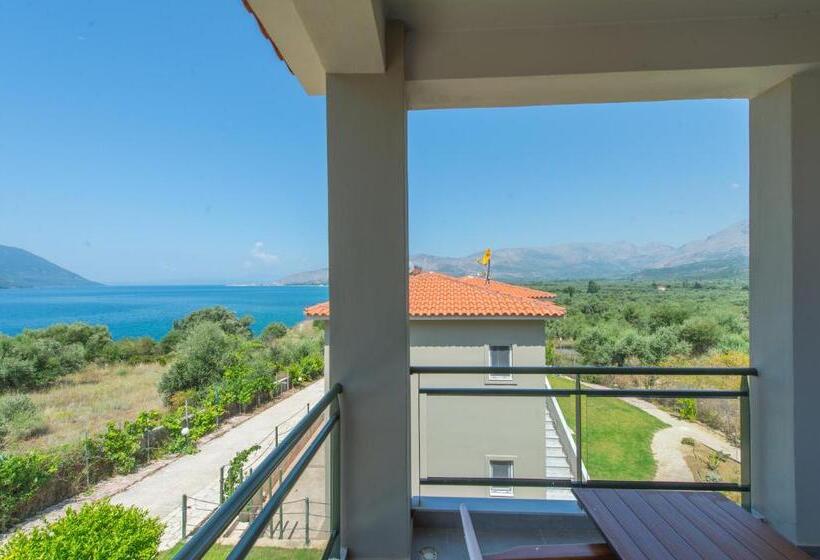 침실 1개 아파트 측면 바다 전망, Thesmos Village