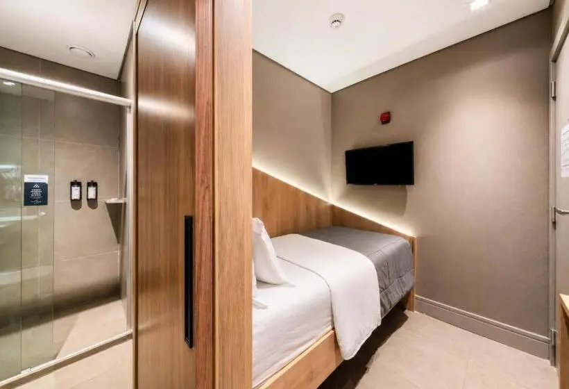 اتاق عادی یک تخته, Fast Sleep Suites By Slaviero Hotéis Dentro Do Aeroporto Guarulhos Terminal 2, Desembarque Oeste
