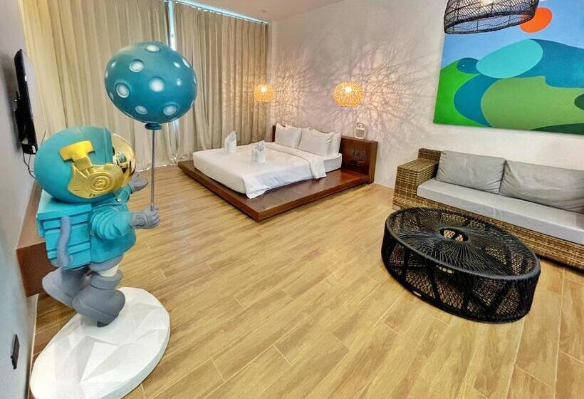 חדר דחוקס עם מיטת קינג, Nacpan Beach Resort Managed By H Hospitality Group