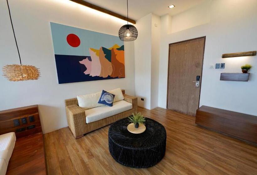 חדר דחוקס עם מיטת קינג, Nacpan Beach Resort Managed By H Hospitality Group