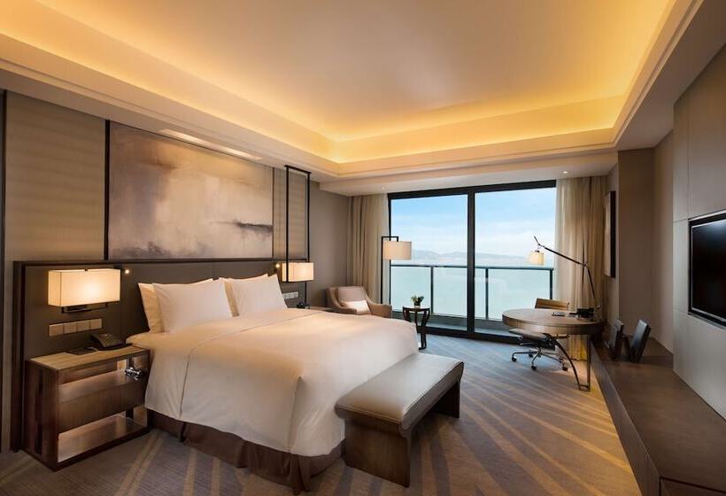 اتاق استاندارد با تخت دوبل و چشم‌انداز دریا, Hilton Zhoushan