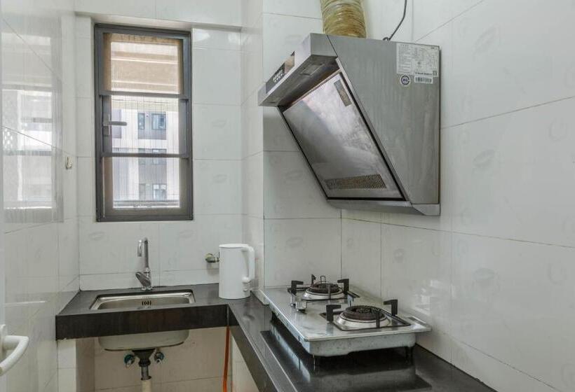 스탠다드 룸 킹사이즈 침대, Wesu Light Luxury Apartment Shenzhen Nanshan Science Park Branch