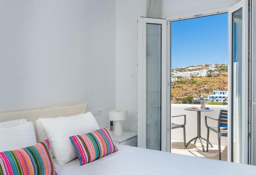 חדר סטנדרט נוף לים עם מרפסת, Cape Mykonos
