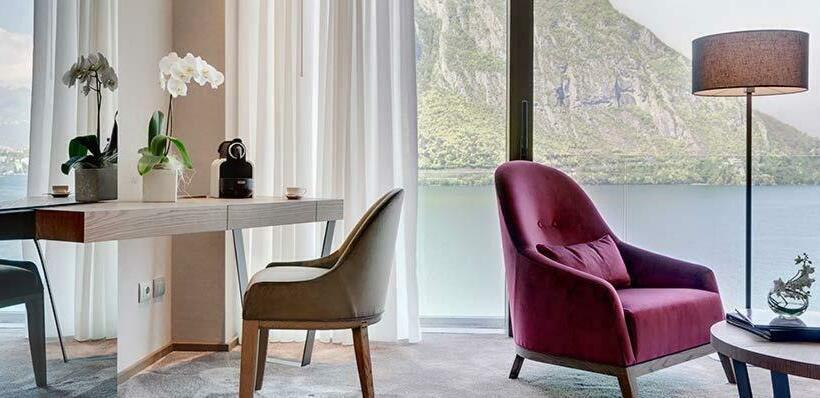 غرفة قياسية مطلّة علي البحيرة, Grand Hotel Campione
