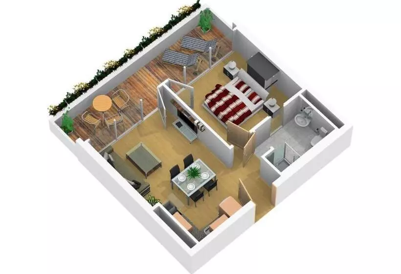 آپارتمان راحتی 1 خوابه, Private Living Apartments