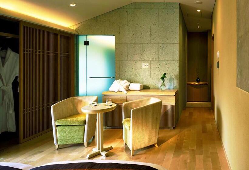 חדר דחוקס עם מיטת קינג, 竹泉荘 Chikusenso Onsen