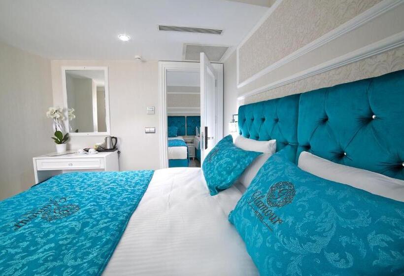 آپارتمان یک خوابه با دری مشترک که هال را جدا می کند., Glamour Hotel Istanbul Sirkeci