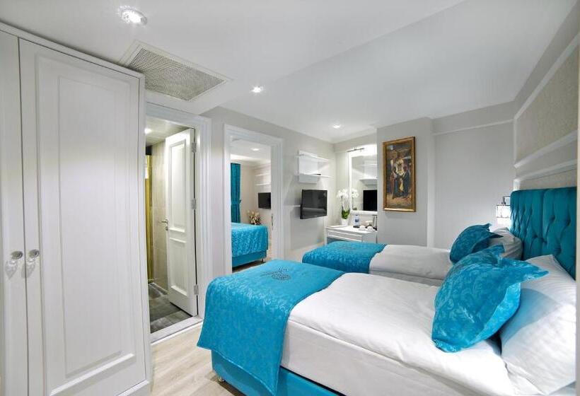 آپارتمان یک خوابه با دری مشترک که هال را جدا می کند., Glamour Hotel Istanbul Sirkeci