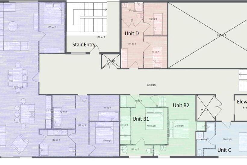 4인용 스탠다드 룸, Fire And Rainfall Rooms
